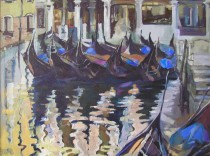 Лодки Венеции&#44; 2013 г.&#44; х.м.&#44; 100х88